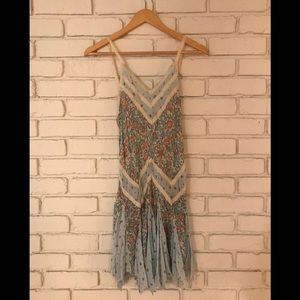 Free people mini dress in mixed prints